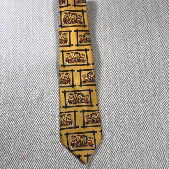 FLINT STONES Tie Hana-Barbera tie Vintage - Picture 2 of 7